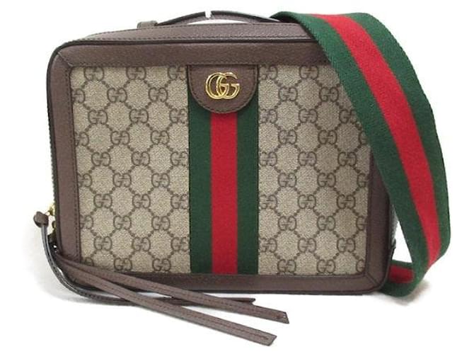 Gucci GG Supreme Ophidia Tasche mit Henkel Braun Leinwand  ref.1309863