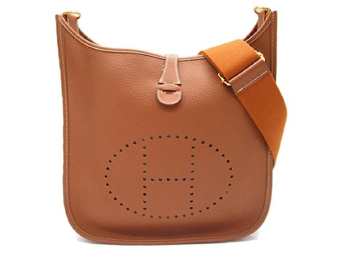 Hermès Clemence Evelyne PM Marrom Couro  ref.1309884