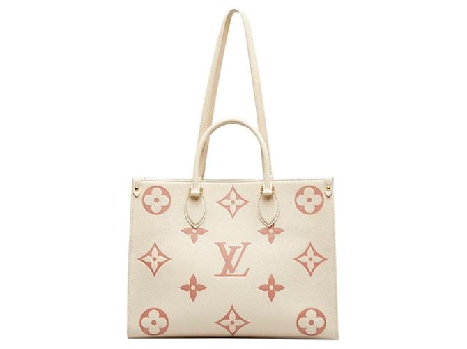 Louis Vuitton Monogramme Empreinte OnTheGo MM Veau façon poulain Blanc  ref.1309938