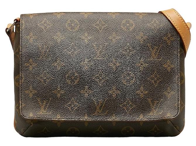 Louis Vuitton Correa Corta Monograma Musette Tango Castaño  ref.1309982