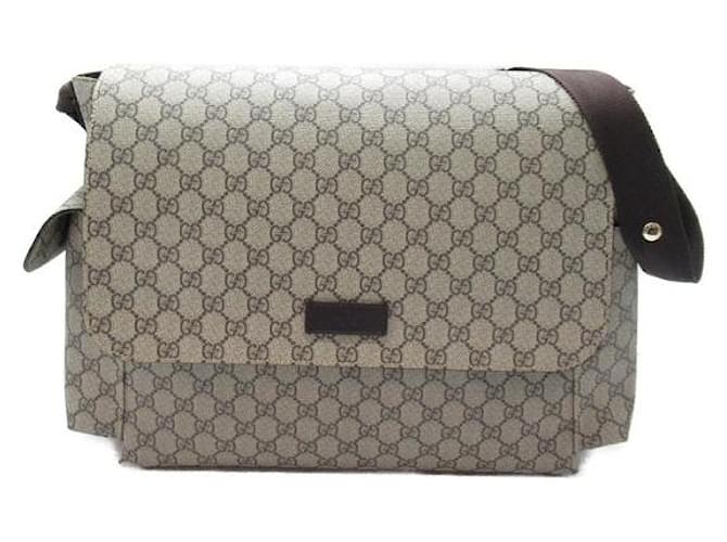 Gucci GG Supreme Diaper Bag Brown Cloth  ref.1310069