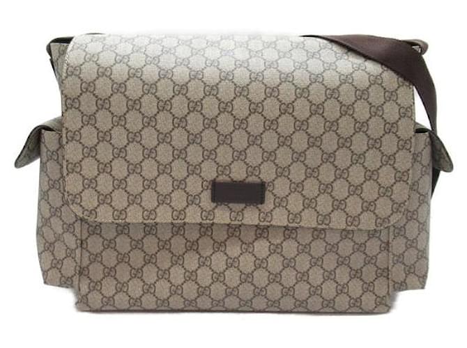 Gucci GG Supreme Diaper Bag Brown Cloth  ref.1310071