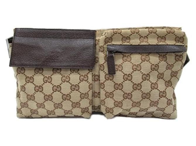Gucci GG Canvas Belt Bag Brown Cloth  ref.1310120