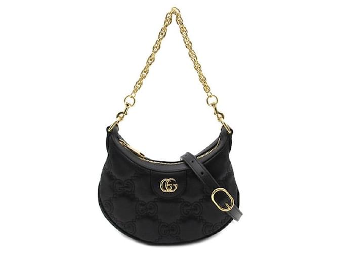 Gucci GG Matelasse Shoulder Bag Black Pony-style calfskin  ref.1310125