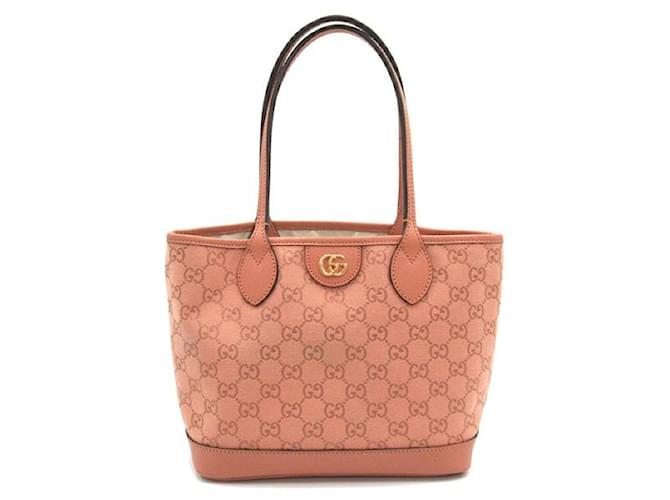 Gucci Ophidia-Tasche aus GG-Canvas Pink Leinwand  ref.1310127