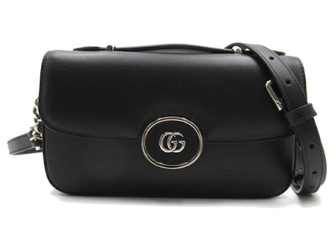 Gucci Mini sac porté épaule en cuir GG Petite Noir  ref.1310130