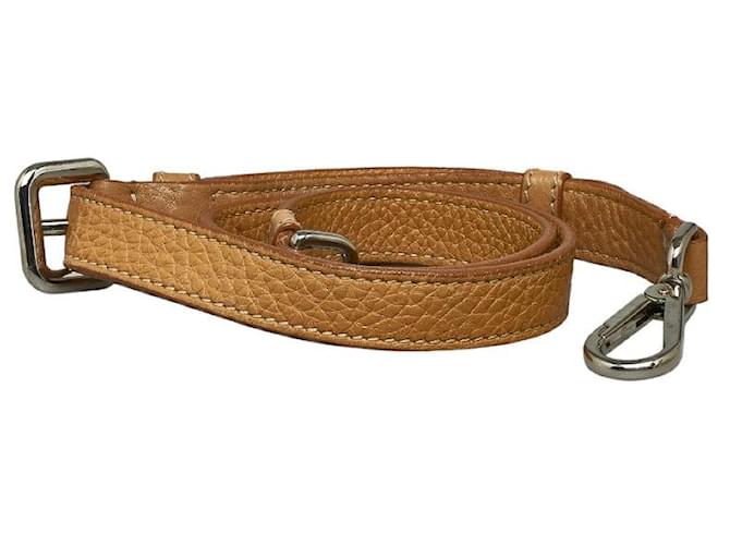 Prada leather shoulder strap Brown Pony-style calfskin  ref.1310183