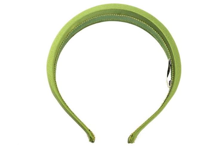 Prada Wide Silk Headband Green  ref.1310184