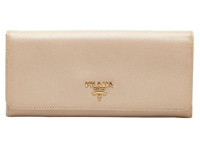 Prada Saffiano Continental Flap Wallet Pink Pony-style calfskin  ref.1310185