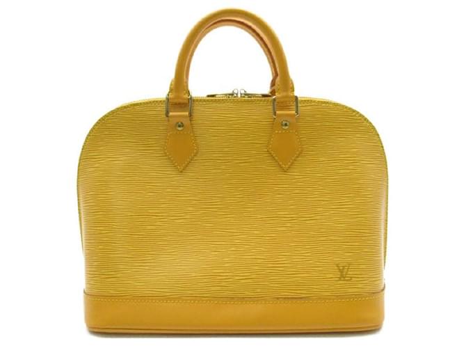 Louis Vuitton Epi Alma PM Amarelo Couro  ref.1310196