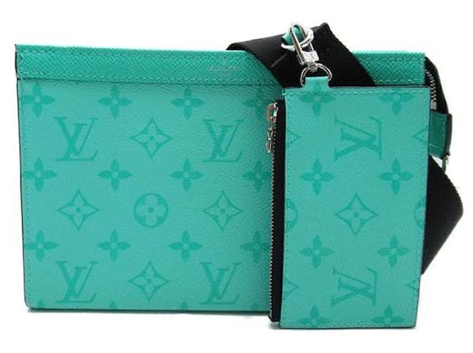 Louis Vuitton Monogram Taiga Gaston Wearable Wallet Green Pony-style calfskin  ref.1310316