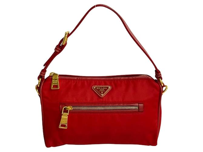Prada Tessuto Handbag Red Nylon  ref.1310376