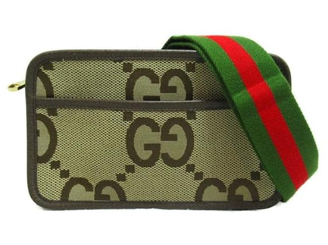 Gucci Jumbo-Minitasche aus GG-Canvas Braun Leinwand  ref.1310378