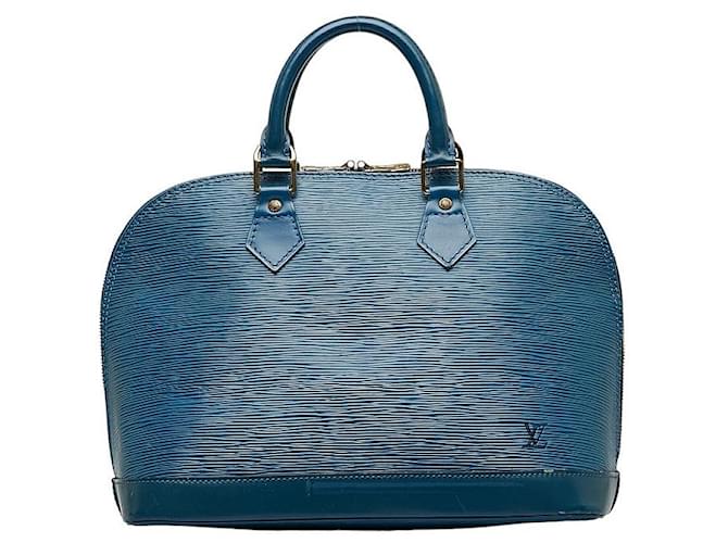 Louis Vuitton Epi Alma PM Azul Bezerro-como bezerro  ref.1310387