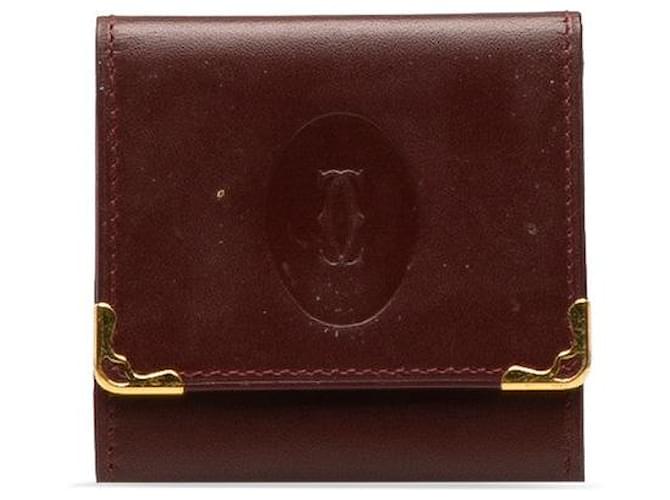 Cartier Deve alinhar caixa de moedas Rosa Dourado Bezerro-como bezerro  ref.1310417