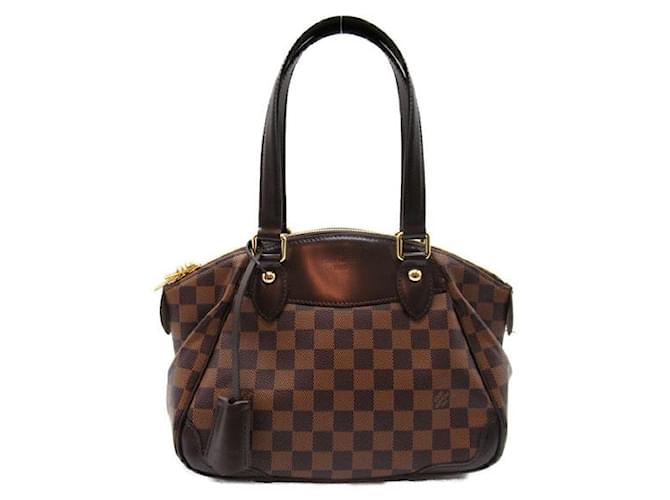 Louis Vuitton Damier Ebene Verona Uhr Braun  ref.1310497