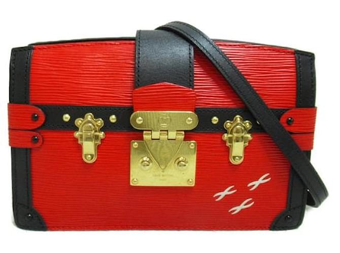Louis Vuitton Embrague de maletero Epi Roja Becerro  ref.1310530