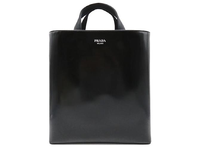 Prada Leather Shopping Tote Black Pony-style calfskin  ref.1310603