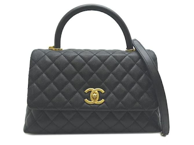 Chanel Petit sac à main Coco Caviar Noir  ref.1310651