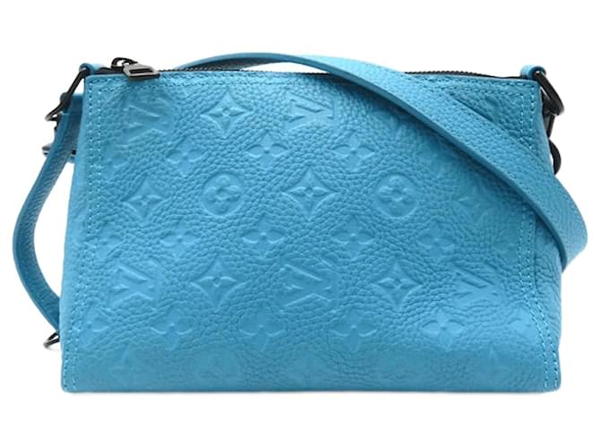 Louis Vuitton Monogramme Empreinte Triangle Messenger Cuir Bleu  ref.1310674