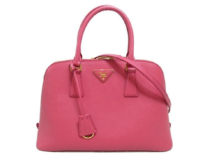 Prada Saffiano Lux Dome Bag Pink Leather  ref.1310700
