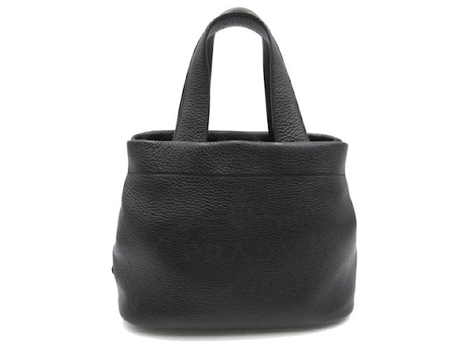 Prada Vitello Daino Tote Bag Black Leather  ref.1310702