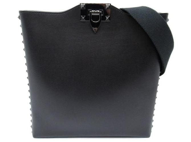 Valentino Rockstud Alcove Crossbody Bag Black Pony-style calfskin  ref.1310705