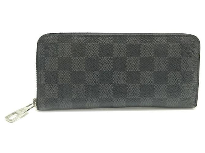 Louis Vuitton Damier Graphite Vertical Zippy Wallet Black  ref.1310707