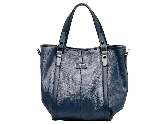 Tod's Leather Mini Handbag Blue  ref.1310750