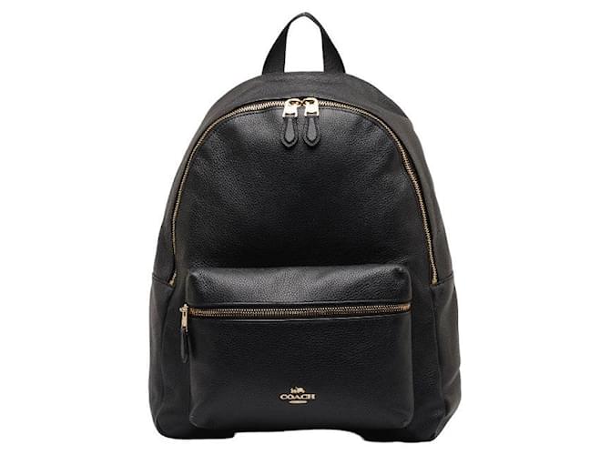 Coach Charlie Leather Backpack Black Pony-style calfskin  ref.1310777