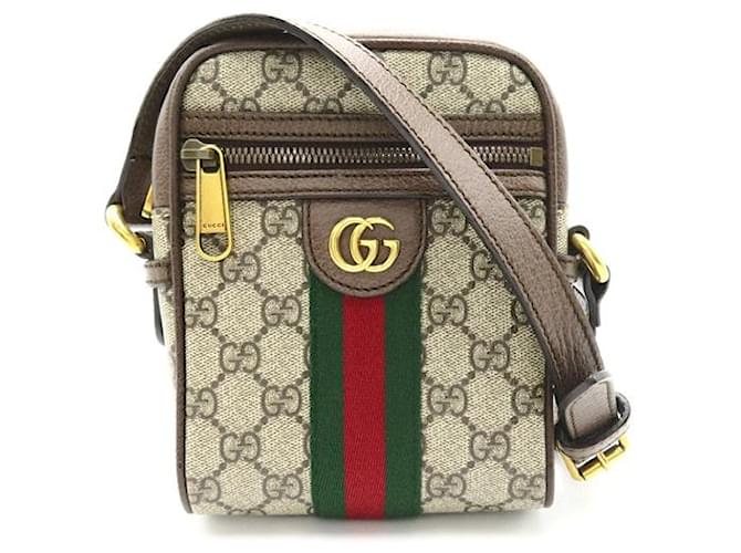 Gucci GG Supreme Ophidia Shoulder Bag Brown  ref.1310814