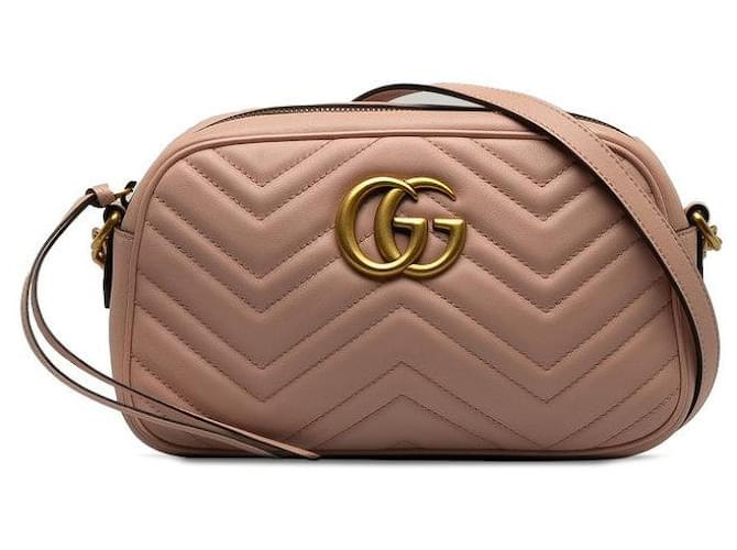 Gucci GG Marmont camera bag Pink Pony-style calfskin  ref.1310820