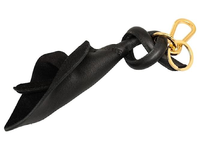 Loewe Leather Calla Bag Charm Black Pony-style calfskin  ref.1310850