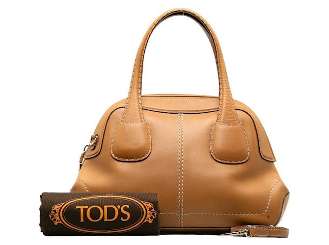 Tod's Leather D-Style Handbag Brown Pony-style calfskin  ref.1310856