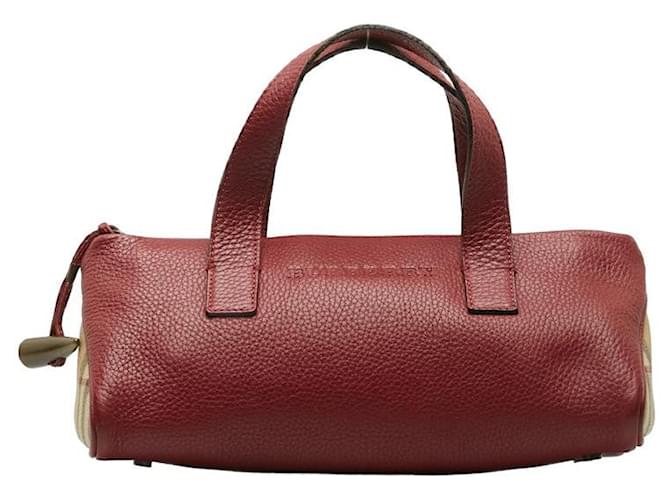 Burberry Leather Handbag Red Pony-style calfskin  ref.1310871