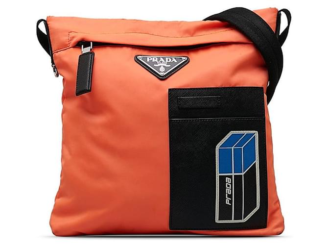 Prada Tessuto Crossbody bag Orange  ref.1310896