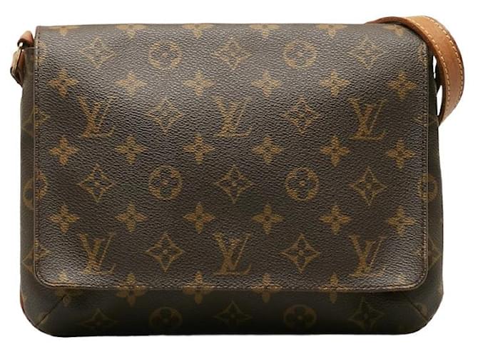 Louis Vuitton Cinturino monogramma Musette Tango Marrone  ref.1310909