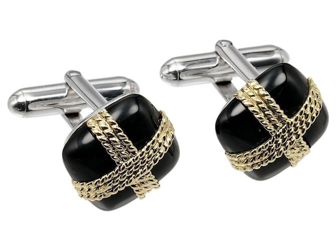 Tiffany & Co 18K Onyx Cufflinks Black  ref.1310915