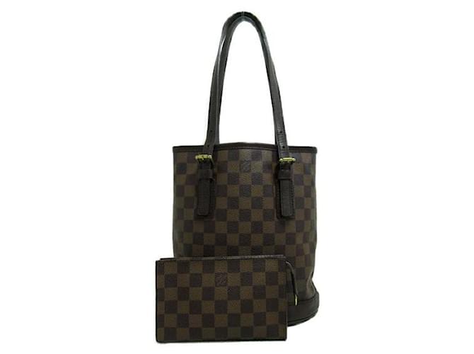 Louis Vuitton Damier Ebene Marais Bucket Bag com Bolsa Marrom  ref.1310934
