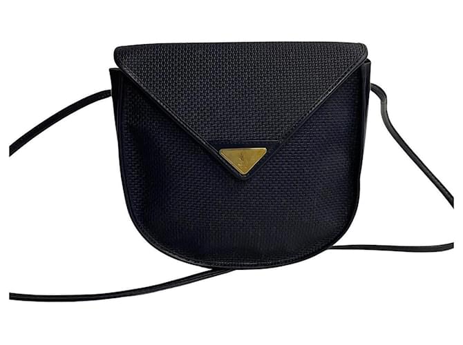 Yves Saint Laurent Envelope Crossbody Bag Black Cloth  ref.1311026