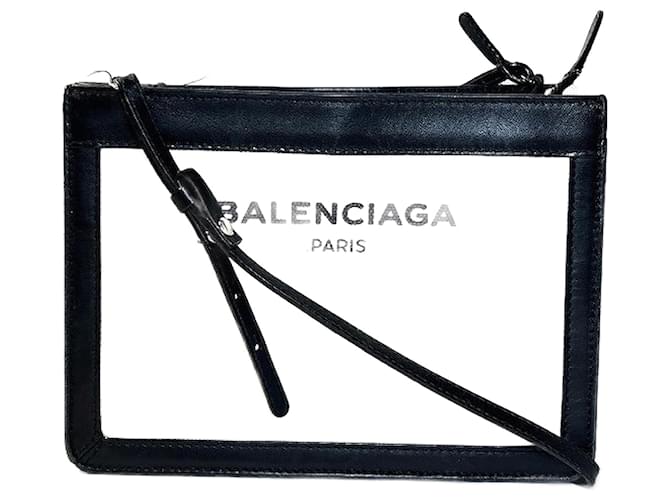 Balenciaga Navy Pochette Crossbody Bag Black Cloth  ref.1311029