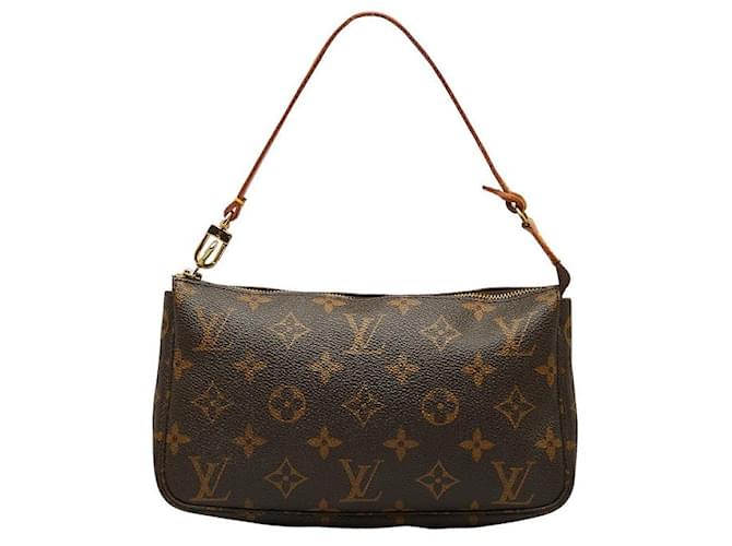 Louis Vuitton Accesorios Monogram Pochette Castaño  ref.1311114