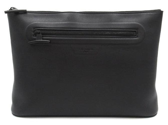 Louis Vuitton Dark Infinity Pochette Cosmos Clutch Bag Black Leather  ref.1311121