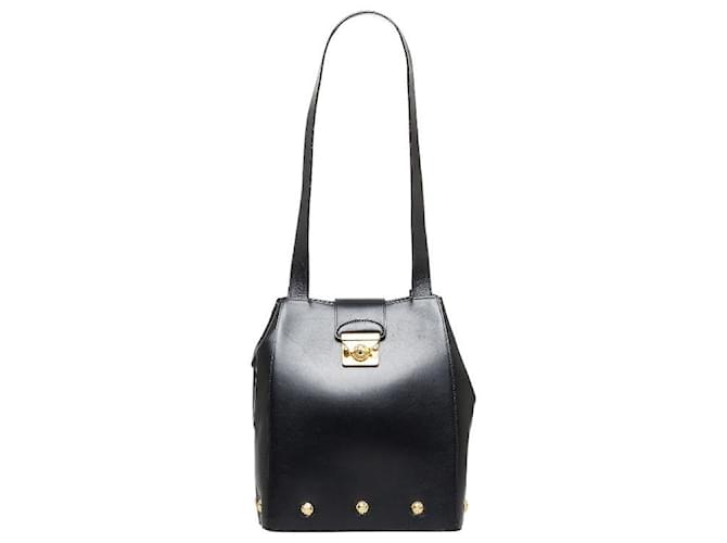 Salvatore Ferragamo Leather Shoulder Bag Black Pony-style calfskin  ref.1311181