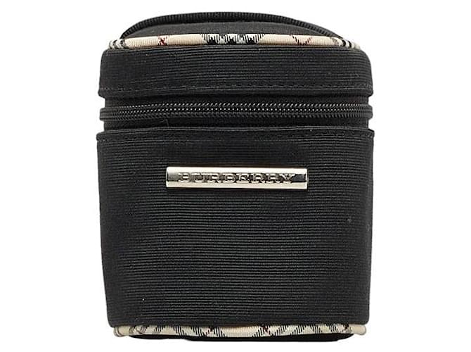 Burberry Canvas Tube Cosmetic Pouch Black Cloth  ref.1311194