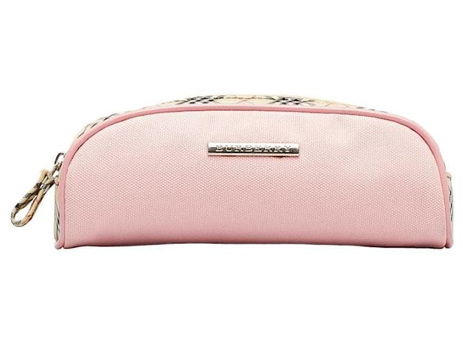Burberry Canvas Cosmetic Pouch Pink  ref.1311195