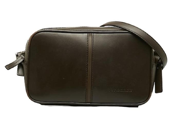 Burberry Leather Crossbody Bag Brown Pony-style calfskin  ref.1311198