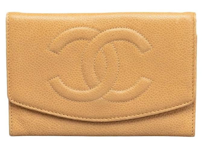 Chanel Timeless CC Caviar Wallet Brown  ref.1311238