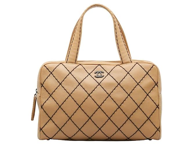 Chanel Wild Stitch Handbag Brown Pony-style calfskin  ref.1311240