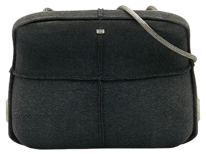 Chanel Identification Millenium Hard Case Bag Grey Cotton  ref.1311241